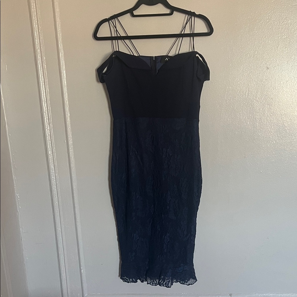 AX Paris Navy Lace Midi Dress
